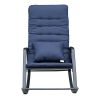 Rocking Chair with Padded Cushions and Pillow,Single Seat Modern Accent Rocker Armchair,Durable Steel Frame with Removable Comfortable Cushion,Ideal f