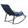 Rocking Chair with Padded Cushions and Pillow,Single Seat Modern Accent Rocker Armchair,Durable Steel Frame with Removable Comfortable Cushion,Ideal f