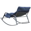 Rocking Chair with Padded Cushions and Pillow,2-Seater Modern Accent Rocker Armchair,Durable Steel Frame with Removable Comfortable Cushion,Ideal for