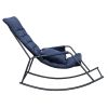Rocking Chair with Padded Cushions and Pillow,Single Seat Modern Accent Rocker Armchair,Durable Steel Frame with Removable Comfortable Cushion,Ideal f
