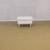 White Faux Leather Living Room Sofa Ottoman