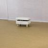 White Faux Leather Living Room Sofa Ottoman