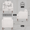 Accent Sofa Chair, Comfy Tufted Upholstered Armchair with Thick Cushion and Wood Legs, Mid-Century Modern Single Chair for Reading Room Living Room Of