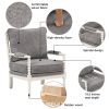 The Spindal Chair Velvet Accent Chair with Ottoman, Modern Lounge Accent Chair with Armrests pad, Reading Chair with Footrest for Small Space, Living