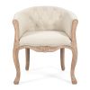 Accent Chair for Living Room Bedroom, French Country Chair with Carved Legs, Stylish Comfy Living Room Chair, Vintage Tufted Upholstered Chair for Hom