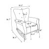 Modern Rocking Chair, Upholstered Accent Chair for Nursery, Playroom, Bedroom and Living Room, Small Contemporary Rocker, Kids Cushioned Arm Chair, Gr