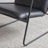 Accent Chair with Ottoman Set of 2, Accent Chair and Ottoman Set, Upholstered Armchair with Black Metal Frmae and Lattice Back, Side Chair for Bedroom