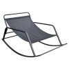 Rocking Chair with Padded Cushions and Pillow,2-Seater Modern Accent Rocker Armchair,Durable Steel Frame with Removable Comfortable Cushion,Ideal for