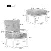 The Spindal Chair Velvet Accent Chair with Ottoman, Modern Lounge Accent Chair with Armrests pad, Reading Chair with Footrest for Small Space, Living