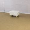 White Faux Leather Living Room Sofa Ottoman