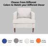 Accent Sofa Chair, Comfy Tufted Upholstered Armchair with Thick Cushion and Wood Legs, Mid-Century Modern Single Chair for Reading Room Living Room Of