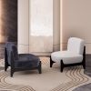 1 Piece Upholstered Velvet Fabric Mid Century Modern Accent Chair with Solid Wood Frame, Comfy Armless Chair for Living Room, Bedroom, Reading, Balcon