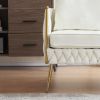 Stylish Handmade Woven Back Upholstered Sofa Set with 1 Accent Chair and 1 Loveseat Sofa, Modern Sofa Set for Living Room And Small Living Spaces , Cr