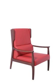 Vintage Solid Wood Rattan Chair, Arm Chair,Dining Chiar, For Dining Room, living Room, Outdoor, 28.3"x31.5"x43.3" (Color: Red, Material: Solid wood)